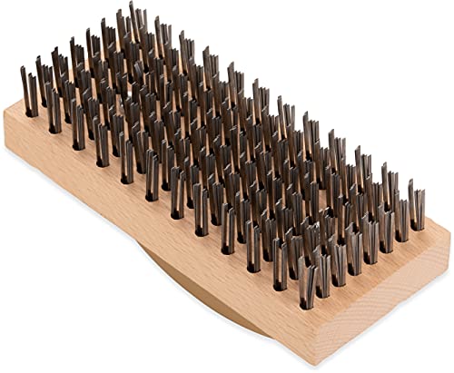 Image of Carlisle FoodService Products 4067600 Ergonomic Steel Butcher Block Scratch Brush, 9-3 /8 inch 1EA (Pack of 12)
