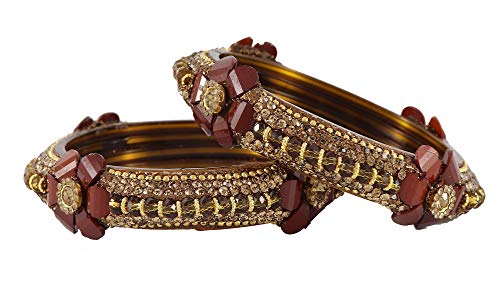 Image of NMII Viral Multi Colour Glass Bangles with Golden Ghungroo Charms & Stone Work For Women & Girls | Fancy Designer Glass Bangle | Traditional Chudi | Kanch Ki Churi | Stylish Ghungroo Bangle For Women