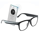 GS01 Smart Bluetooth Sunglasses, Audio Sunglasses With Speaker, Blue Light Blocking Glasses for Computer, UV400 Polarized lens, Open Ear Music, Touch Control (Transparent)