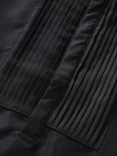 SHENHE Men's Kurta Robe Half Button Down Banded Collar Long Sleeve Shirt Top Tunic3