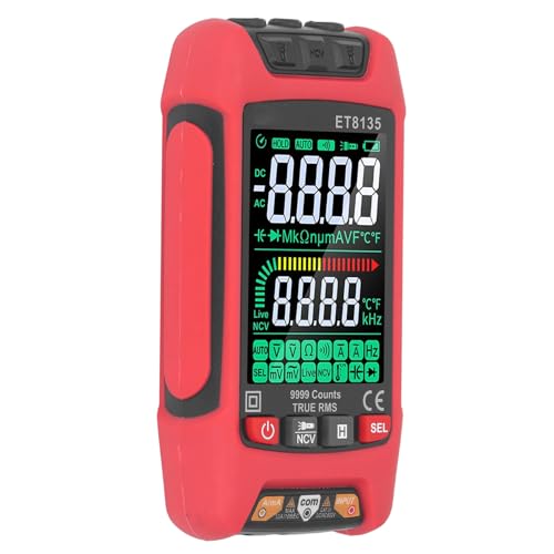 Multimètre numérique à écran LCD couleur rétroéclairé et haute précision 9999