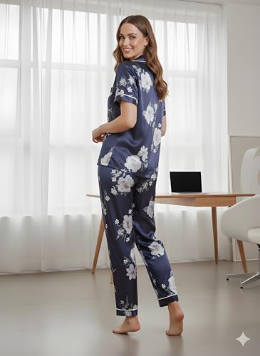 Image of Women Lycra Night Suit Set | Premium Soft Nightwear Pajama Set | Stylish Comfortable Sleepwear for Ladies | Elegant Lounge Wear Night Dress