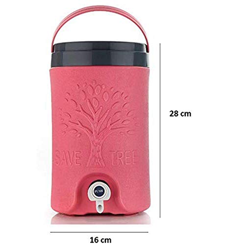 Image of Cool Star Insulated Plastic Water Jug - Green - Durable Multicolor Design | 5 L Capacity | Ideal for Travel, Camping & Outdoor Activities | Keeps Beverages Cold for Hours |1 Pc
