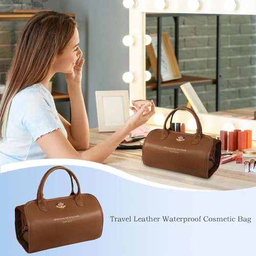 Trousse cosmétique enroulable avec compartiments étanches transparents et modulables - 4
