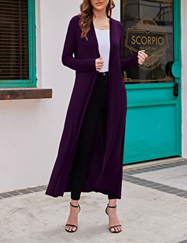 Image of Bluetime Women Floor Length Open Front Cardigan