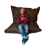 Extra Large Giant Big Beanbag Chocolate Brown - Indoor & Outdoor Huge XXXL Bean Bag - MASSIVE 180x140cm - great for the Garden