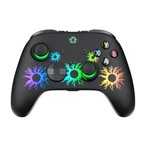 LuvYsshun Wireless Controller Compatible With Xbox One,Xbox Series X/S, Xbox One X/S, PC Windows,RGB LED Light with Rechargeable Built-in Battery,Dual Vibration/Turbo/Mappable Buttons