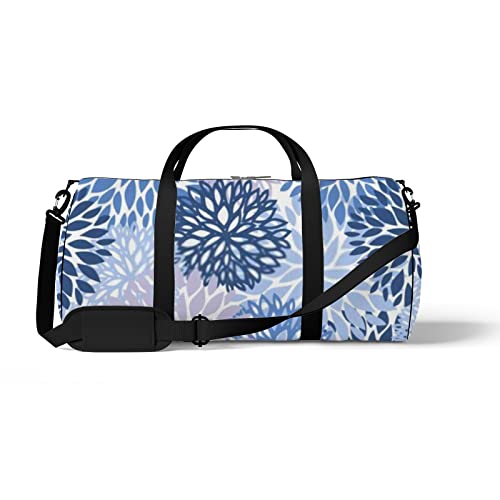 Bolsa de viagem grande para homens e mulheres, bolsa de viagem leve de crisântemo com flores de inve