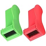 2Pcs Green Bean Vegetable Cutter Stringer Slicer Tool, Assorted Color Abs Shredder for Home Kitchen, Lightweight and Portable Design