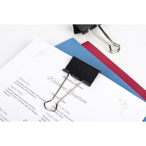ACCO 2-Inch Large Binder Clips, 1 Box, 12 Clips/Box, Black (A7072100B) image 5