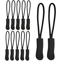 WOLMIK Reißverschluss Anhänger, 12 Stück Rutschfest Zipper Tag, Reißverschluss Anhänger zum Einfädeln, ReißVerschlussverläNgerung, Reissverschlussgriff, für Rucksack, Sportbekleidung
