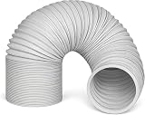 Tubo Flexible Ø127 mm Secadora Ajustable 3 m de PVC Blanco para Evacuacion de Aire Compatible con Secadoras Extractores Ventilacion y Aire Acondicionado Portatil FLUVIA