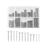 150 Pcs 304 Stainless Steel Cotter Pins Assortment Kit, 15 Sizes Split Pin Fastener Clips, Cotter Pins Assortment Kit, for Automotive Mechanics Small Engine Repair