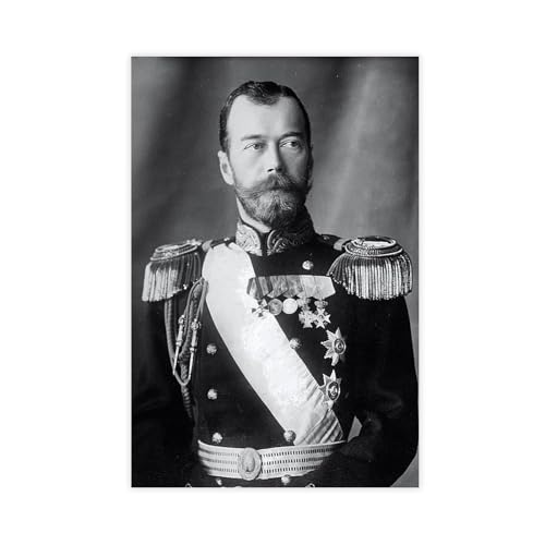 Portrait de Nicolas II impression sur toile premium avec finitions nettes sans cadre 30x45cm