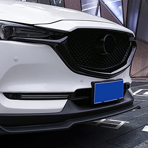 Image of HIGH FLYING for Mazda CX-5 CX5 2017-2021 Exterior Accessories Car Front Grille Inserts Cover Molding ABS Glossy Black 2pcs