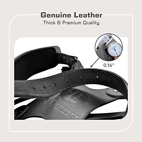 4J Ledr Camera Strap Accessories For Two-Cameras,Dual Camera Harness,Dual Shoulder Leather Harness,Camera Shoulder Strap,Leather Camera Strap,Multi Camera Gear For Dslr/Slr Strap,Quick Release,Black #TOP4