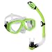 Snorkel Mask Set - KIDS Snorkeling Gear - Double Lens Diving Mask & Snorkel w/ Dry Top, Lower Purge Valve, Perfect for Junior, Children