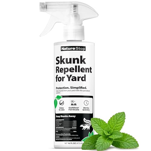 NatureStop Skunk Repellent Spray for Yard, Deterrent for Outdoor Use, 16 oz (475mL)