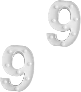 OSALADI 2pcs LED Decor Party Number Lights LED Number Lamp Light Up Number LED Night Light Number Lights