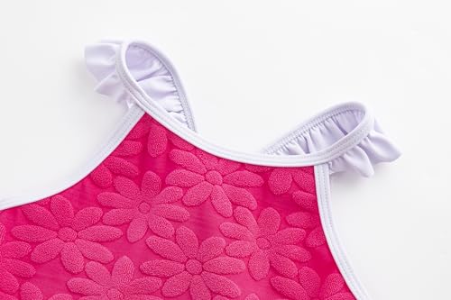 LIZENS Girls One Piece Swimwear Beach Bathing Suit Ruffle Swimwsuit Girls Size 2-123