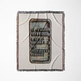 3dRose Vintage Abacus Calculation Device Isolated on White Background Woven Blanket