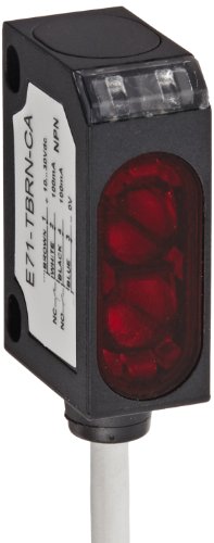 Eaton E71-TBRN-CA Photoelectric Sensor Detector, Thru-Beam Sensing Mode , 6' Length 4-Wire Cable, 10-30 VDC Input Voltage, Infrared LED, 100 mA NPN Output, 6 m Sensing Range