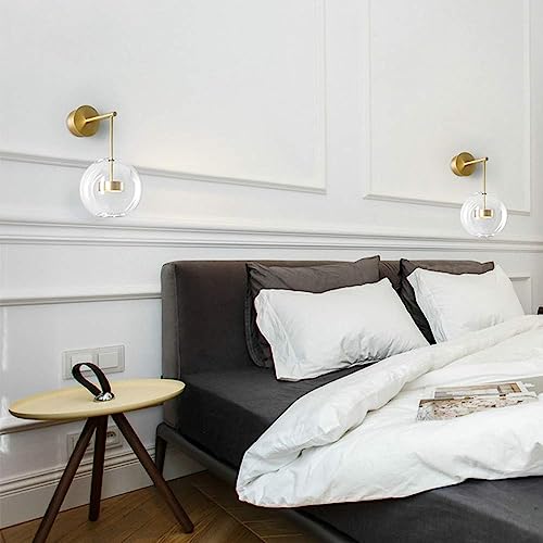 Lámpara de pared de esfera de cristal LED moderna para iluminación interior de loft 2