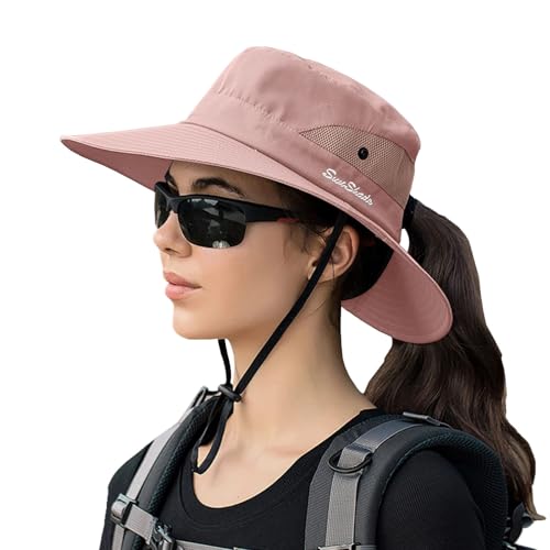 Women Sun Hats with Ponytail Hole Lightweight Quick Dry UPF50+