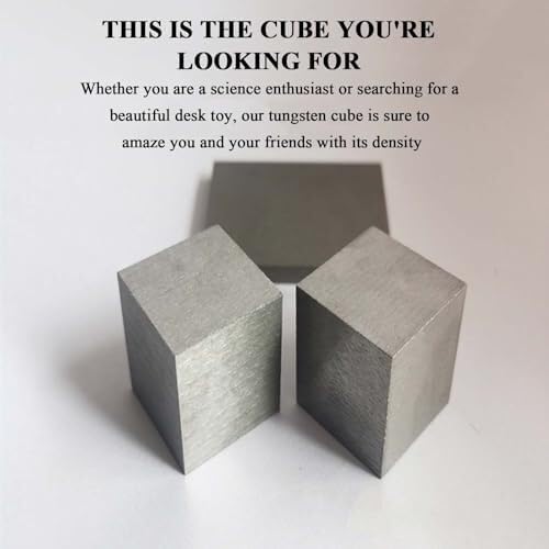Cubo Di Tungsteno Puro 99,99%，Blocco Metallo Ad Alta Densità 5-30mm，Collezione Elementi，Regalo DIY，Regalo Creativo Scienza Per Insegnanti，Strumento Didattico Scientifico(15x15x15mm)