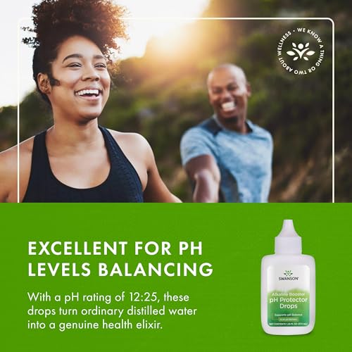 Image of Swanson Alkaline Booster - pH Protector Drops with 12.25 pH Rating - Make Your Own Alkaline Water - Add to Distilled Water to Help Maintain Balance (1.25 Fl Oz) 3 Pack