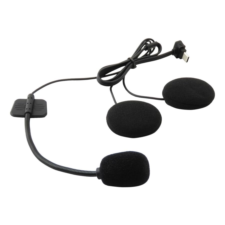 FITZROY Interfono Casco Moto Bluetooth 5.3 - Ideale per Interfono Moto Coppia Fino a 300m - Cancellazione Rumore CVC DSP e Impermeabile IPX6 - Batteria 1000mAh Universale per iOS e Android