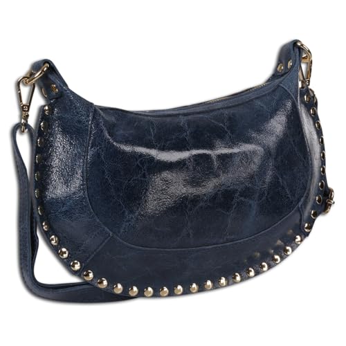 Sac à bandoulière bleu idéal pour vos balades urbaines de taille moyenne