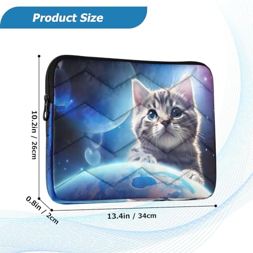Funda para Laptop de 13-14 Pulgadas con Diseño de Gato Espacial miniatura 3