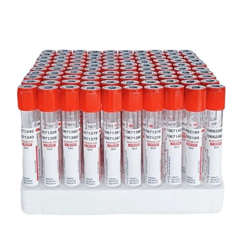 Probówki do pobierania krwi, jednorazowe probówki próżniowe, bez dodatków, 3 ml/5 ml/10 ml, opakowanie 100 sztuk do użytku laboratoryjnego