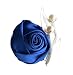 S_SSOY Boutonniere Bridegroom Groom Men's Boutonniere Groomsmen Best Man Boutineer with Pin Artificial Flower Brooch Corsage for Wedding Homecoming Prom Suit Decor Royal Blue 1 Piece