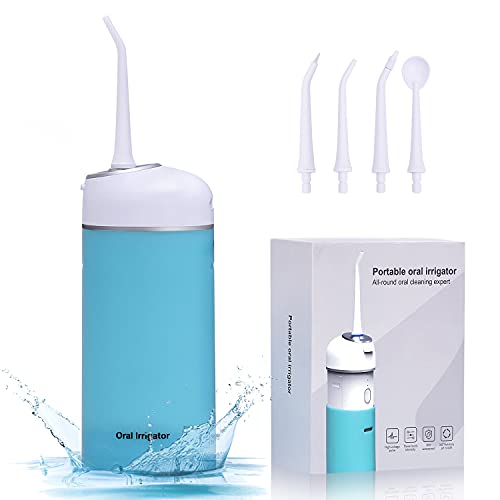 Water Flosser Cordless Teeth Cleaner,Portable Small Water Pick Oral Irrigator Rechargeable with 5 Jet Tips,for Travel Home, Braces ,Bridges ,Teeth Cleaning