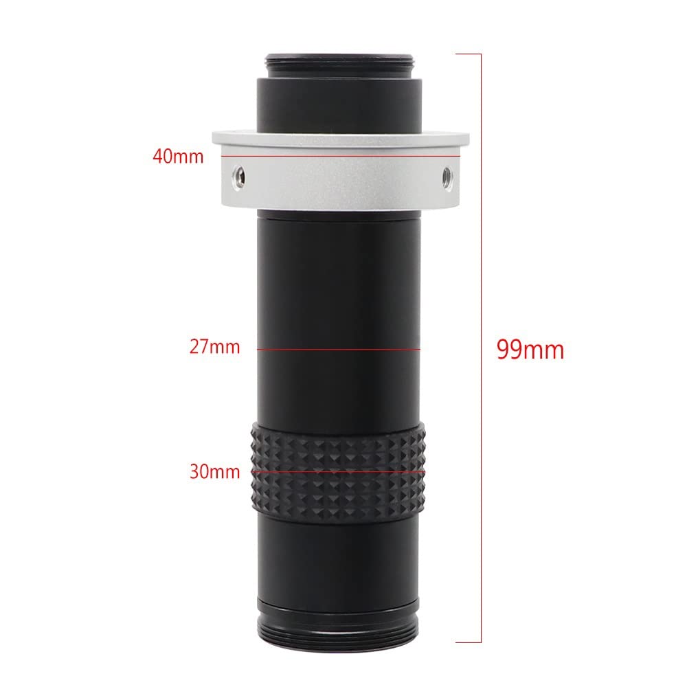 38MP 1080P 60FPS HDMI USB przemysłowa cyfrowa elektroniczna kamera mikroskopowa wideo 120X Obiektyw z mocowaniem C z 56 LED Ring Light oświetlacz (kolor: 40mm-120X czarna LED)