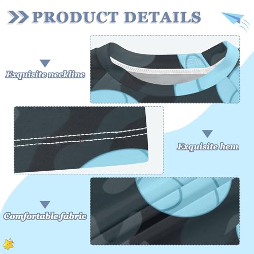 Cartoon Balls Camouflage Blue Short Sleeve Bathing Suit Girls Swimsuits for Little Girls Teen Rash Guard Swimsuit for 3-12 Years trajes de bano para ninas3