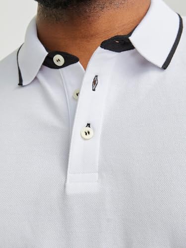 JACK & JONES JJEPAULOS Polo SS NOOS PS Herren, White/Detail:ps, XXL – Ansicht 6