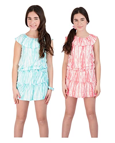 Image of Sweet Butterfly Girls Short Sets with Fashion Tops and Matching Shorts for Kids Clothing With Fun Prints Sizes 5-16