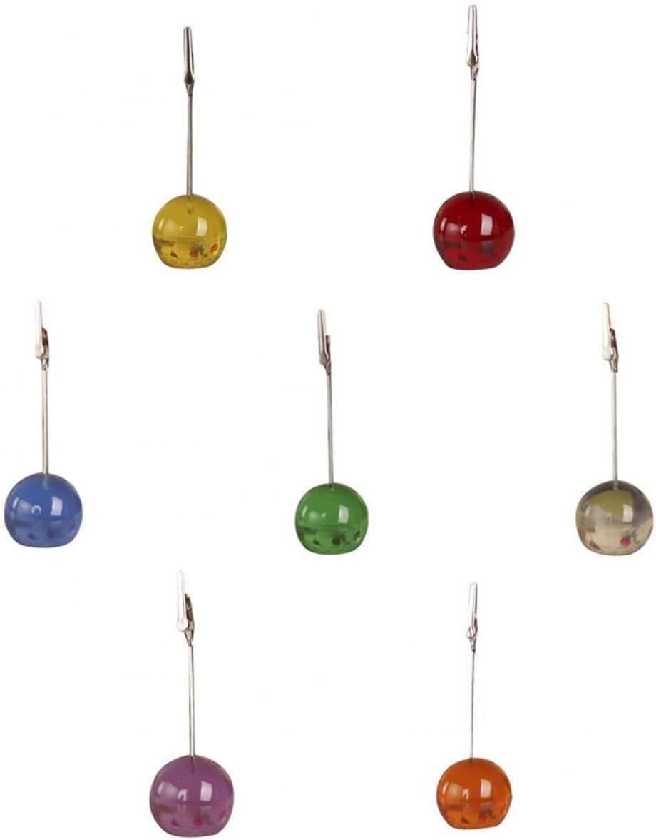 Spherical Resin Memo Clip 7pcs with Stainless Steel Wire