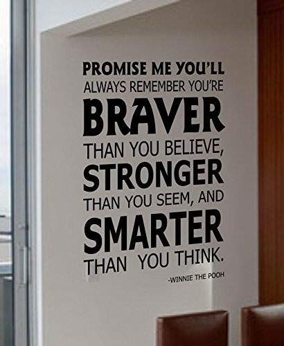 KaaHego Promise...Christopher Robin to Winnie The Pooh Wall Sticker Decal Home (Black)