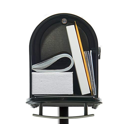 Architectural Mailboxes Franklin Easy-Install Mailbox & Post Combo, Medium Capacity, Black, Fm11Kitec #TOP2