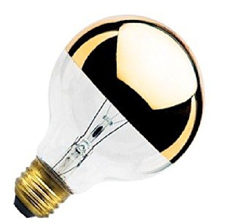 Bulbrite Incandescent G25 Medium Screw Base (E26) Light Bulb, 40 Watt, Half Gold