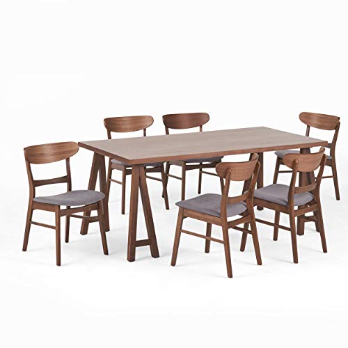 Christopher Knight Home Akeelah Mid-Century Modern 7 Piece Dining Set,