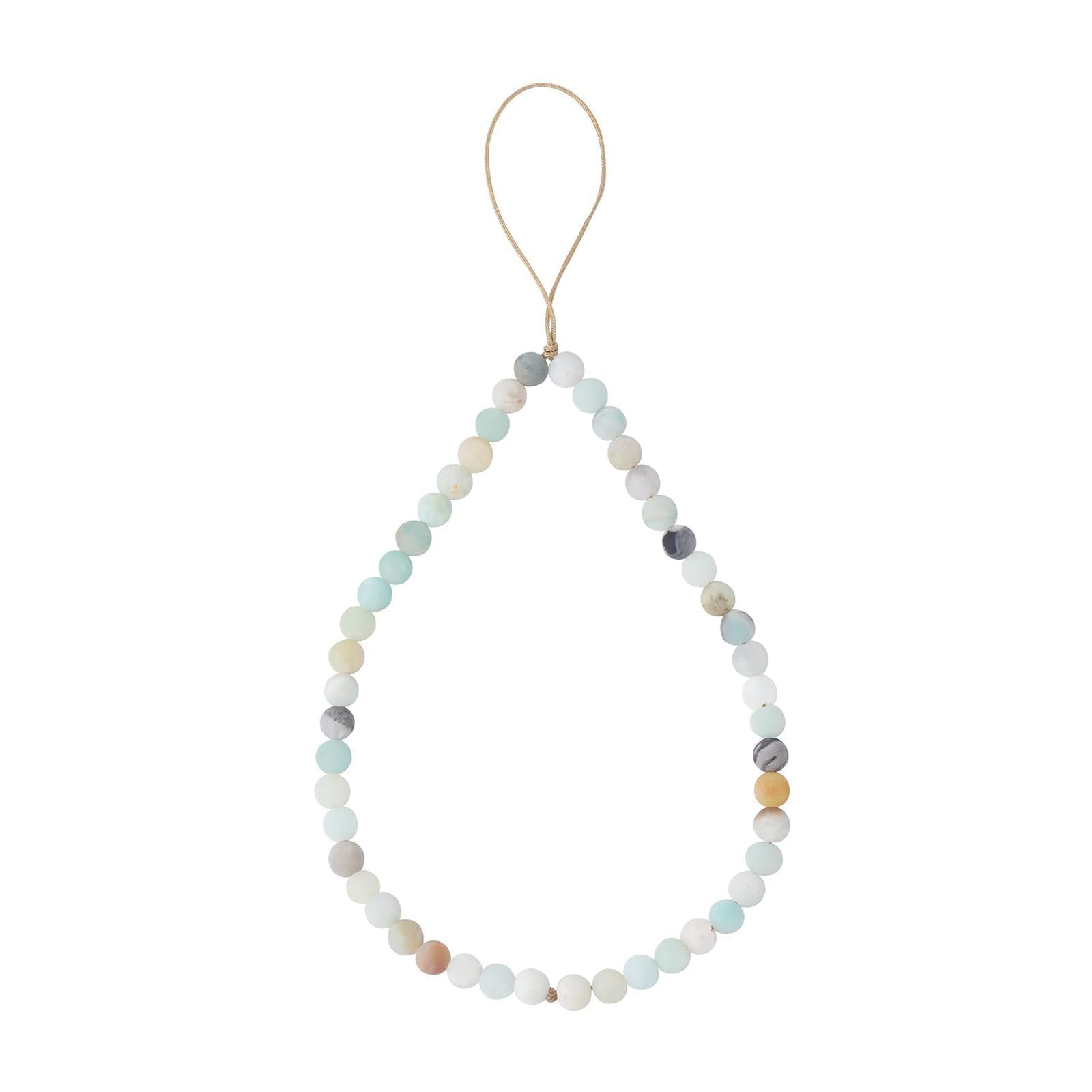 THE WHITE SHOP Cell Phone Lanyard Wrist Strap Handmade Natural Gemstone Phone Chain string Semi-Precious Gem Stones Beaded Phone Charm for Keychain Phone Hanging Accessories