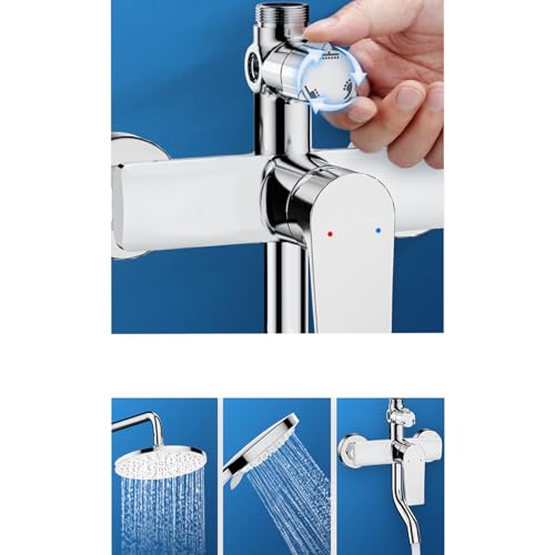 Ensemble mitigeur de douche mural complet en laiton G1/2 argent