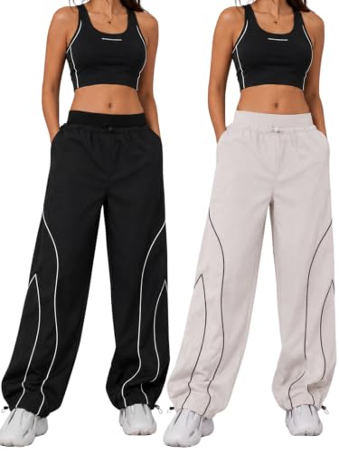 Image of GRECIILOOKS Track Pants for Woman | Parachute Pant for Women Baggy | Loose Trousers for Women | Baggy Cargo Pant's for Woman | Trendy Parachute Pants for Travel & Everyday (Available in Plus Size)