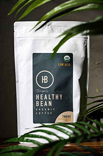 Healthy Bean Coffee Thrive Morning Roast - Low Acid Coffee | Whole Bean, Organic | - 11Oz. #TOP2