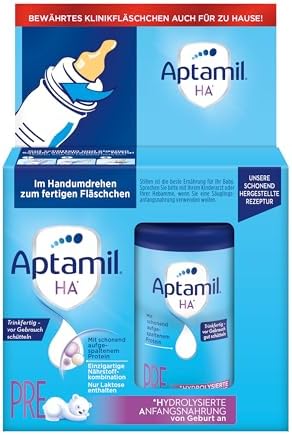 Aptamil PRE HA Anfangsnahrung – 4x2x90ml – Trinkfertig – Ab dem 6. Monat